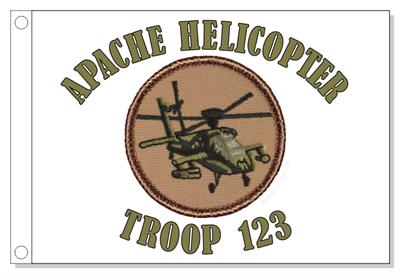 Apache Helicopter Patrol Flag