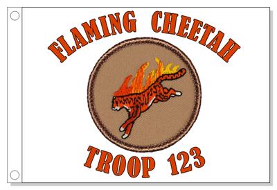 Flaming Cheetah Patrol Flag