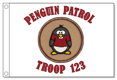 Chubby Penguin Patrol Flag