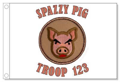 Spazzy Pig Patrol Flag