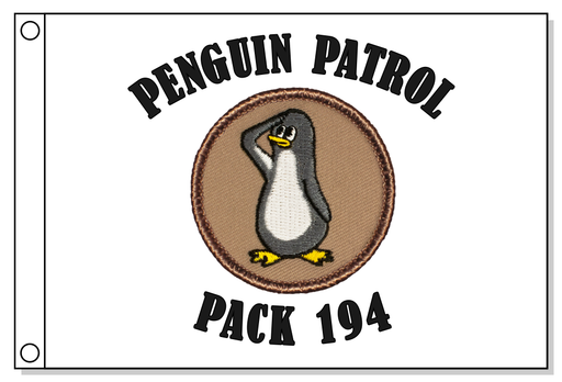 Saluting Penguin Patrol Flag