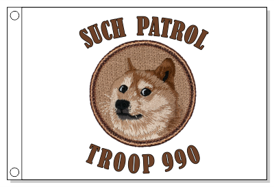 Shiba Inu (Doge) Patrol Flag