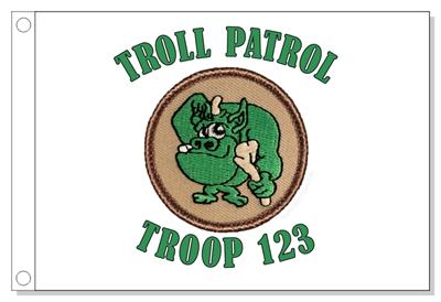  Troll Face Patrol Flag