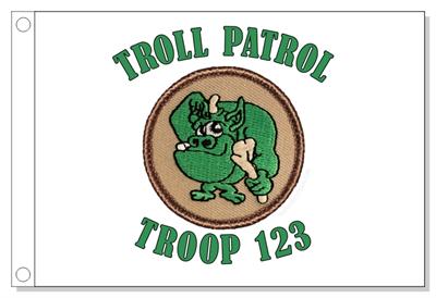 Green Troll Patrol Flag