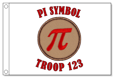 Pi Symbol (Red) Patrol Flag