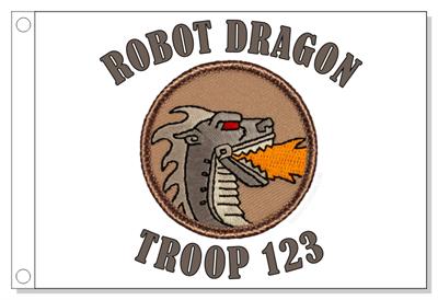 Robot Dragon Patrol Flag