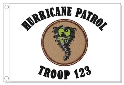 Crazy Hurricane (Green Eyes) Patrol Flag