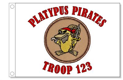Pirate Platypus Patrol Flag