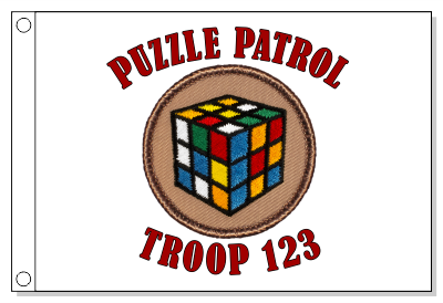 Puzzle Cube Patrol Flag