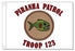 Cartoon Piranha Patrol Flag
