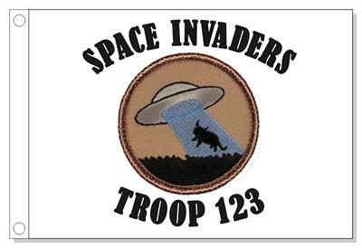 Space Invaders Patrol Flag