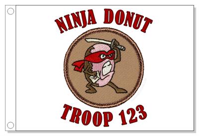 Ninja Donut Patrol Flag