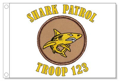 Gold Shark Patrol Flag