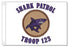 Purple Shark Patrol Flag