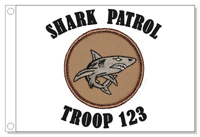 Gray Shark Patrol Flag