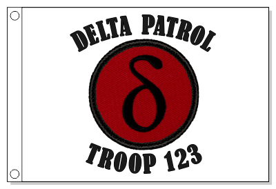 Retro Delta Symbol Patrol Flag