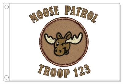 Winking Moose Patrol Flag