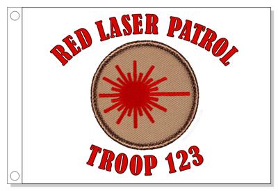 Red Laser Patrol Flag