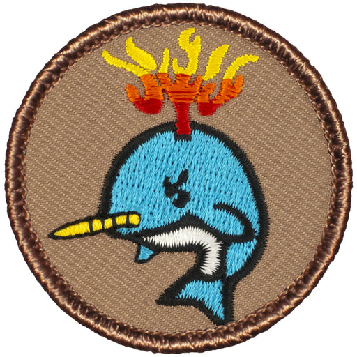 Flaming Narwhal Patrol Patch