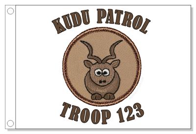 Cartoon Kudu Patrol Flag