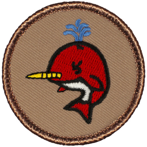 Red Narwhal Patrol Patch