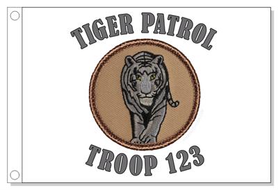 Silver Tiger Patrol Flag