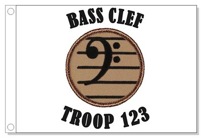 Bass Clef Patrol Flag
