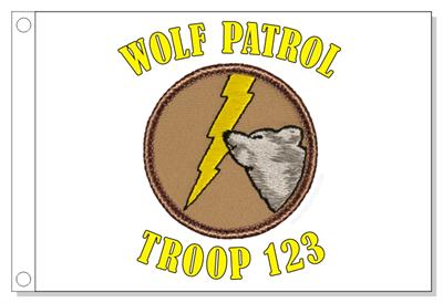 Lightning Wolf Patrol Flag