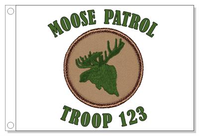 Green Moose Patrol Flag
