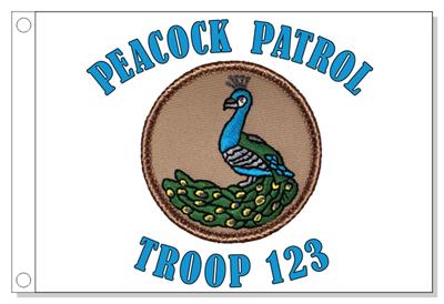 Peacock Patrol Flag Tan