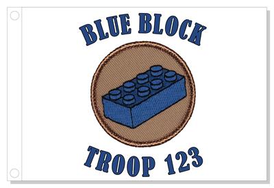 Blue Block Patrol Flag