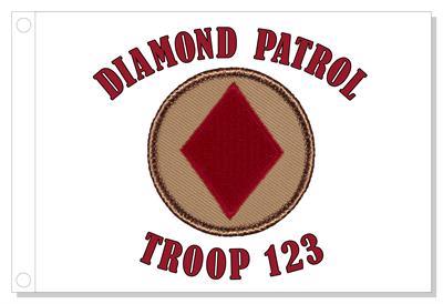 Diamond Playing Card Patrol Flag