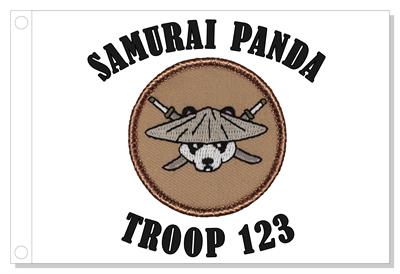 Samurai Panda Patrol Flag