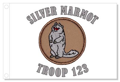 Silver Marmot Patrol Flag