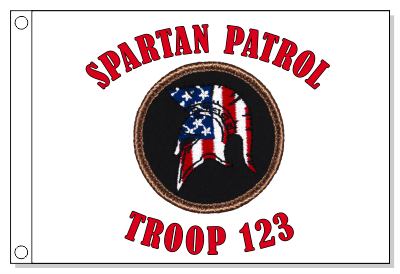 Patriotic Spartan Patrol Flag