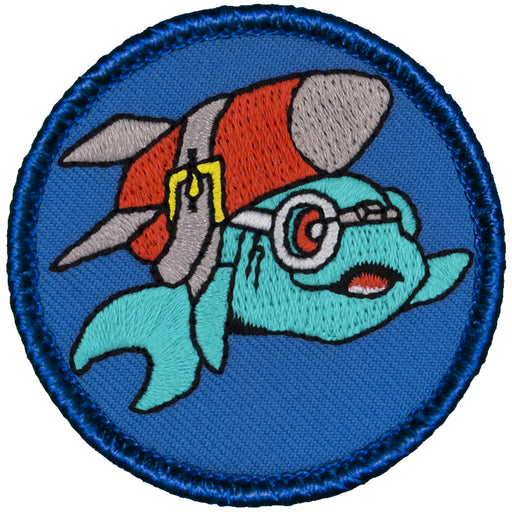 Rocket Fish Patrol Patch - Blue