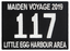 White on Black Two-Caption Custom Sea Scout Ship Numbers