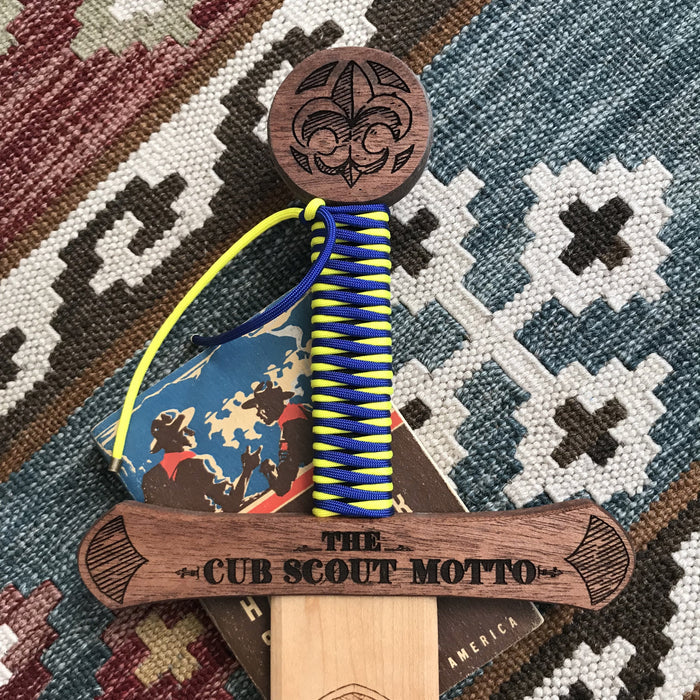 Scout Motto - Wooden Sword Award for Cubs