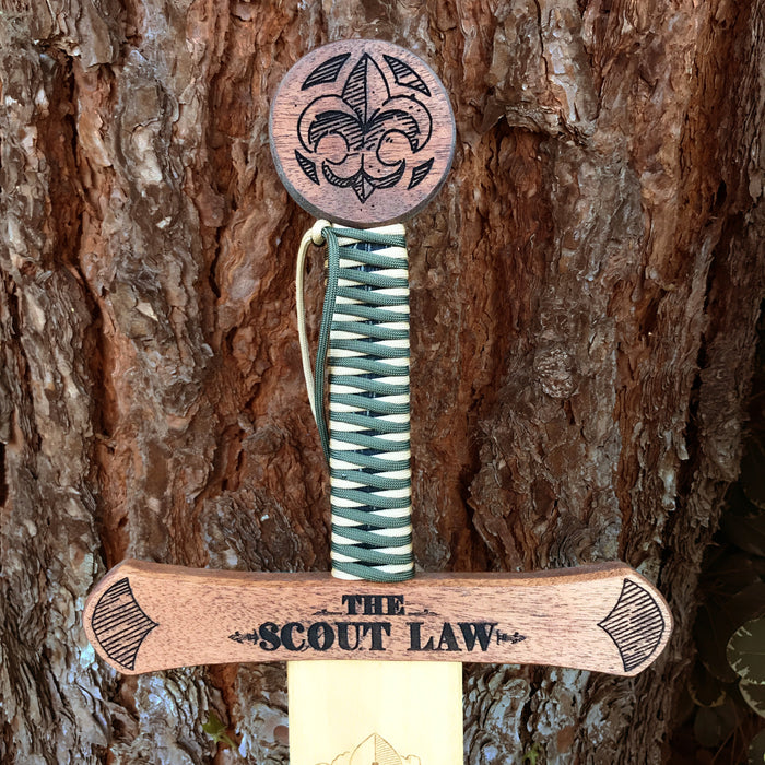 Scout Law - Wooden Sword Wall Plaque