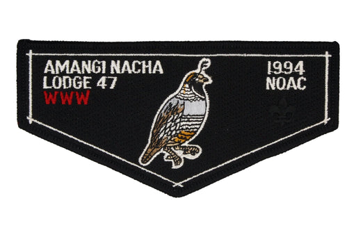 Lodge 47 Amangi Nacha Flap NOAC 1994