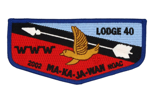 Lodge 40 Ma-Ka-Ja-Wan Flap NOAC 2002