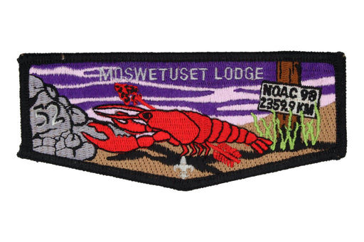 Lodge 52 Moswetuset Flap NOAC 1998