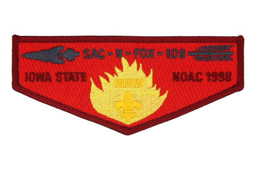 Lodge 108 Sac-N-Fox Flap NOQC 1998