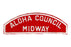 Aloha Council/Midway District Red and White Council Strip