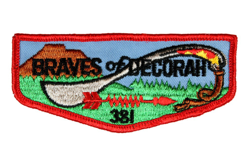 Lodge 381 Braves of Decorah Flap F-2