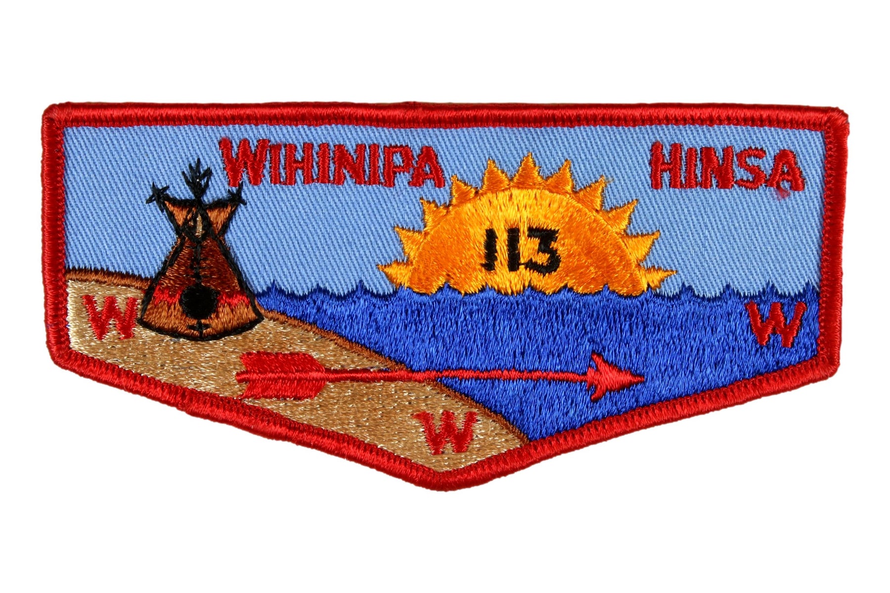 Lodge 113 Wihinipa Hinsa Flap.  F-3