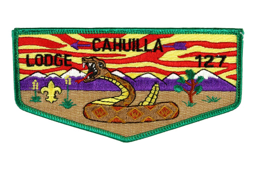 Lodge 127 Cahuilla Flap S-? Green Border