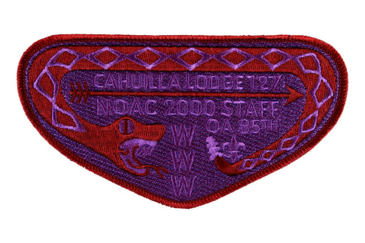 Lodge 127 Cahuilla Flap X-13.  NOAC  2000 Light Purple Ghost Staff.