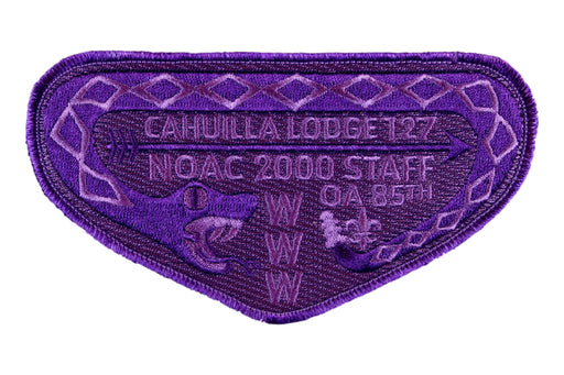 Lodge 127 Cahuilla Flap X-?.  NOAC 2000 Purple Ghost Staff