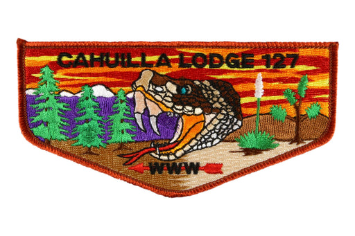 Lodge 127 Cahuilla Flap S-? Reddish Brown Border